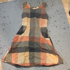 Mata Traders Coral and Blue Dress